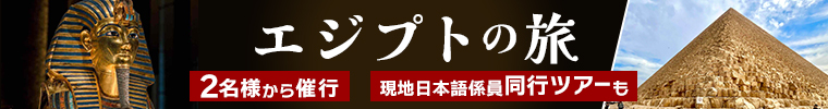 エジプトの旅 2名様から催行 現地日本語係員同行ツアーも