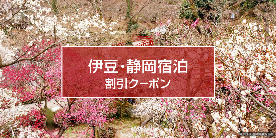 伊豆箱根駿河路浜名湖キャンペーン【伊豆・静岡宿泊割引クーポン】