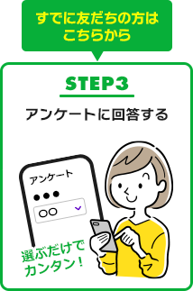 STEP3 アンケートに回答する