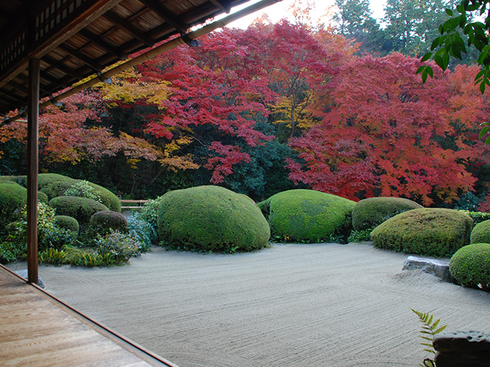 詩仙堂と紅葉の庭園