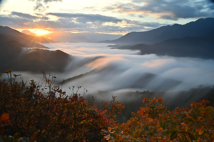 枝折峠の滝雲