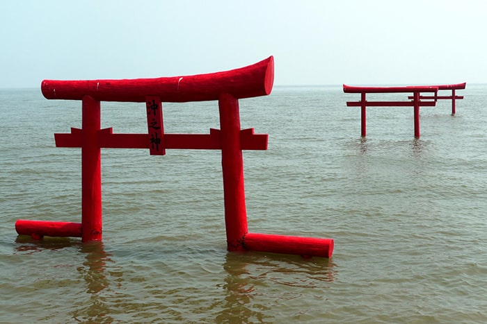 大魚神社の海中鳥居 