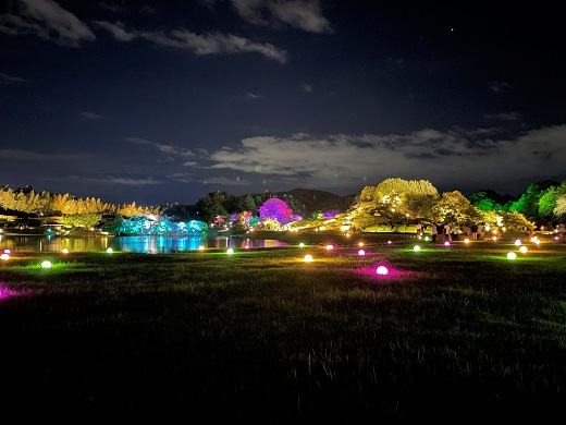 岡山後楽園夜間特別開園「夏の幻想庭園」