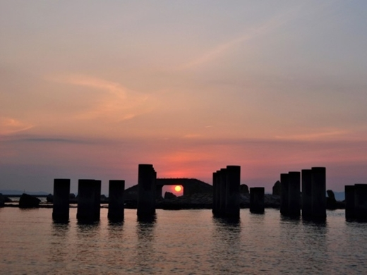 せんなん里海公園の夕陽