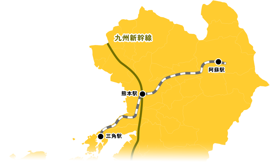 熊本県の地図