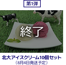 第一弾　北大アイスクリーム10個セットは終了致しました