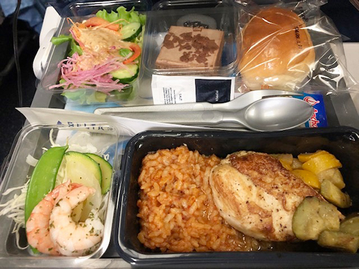 デルタ航空機内食1