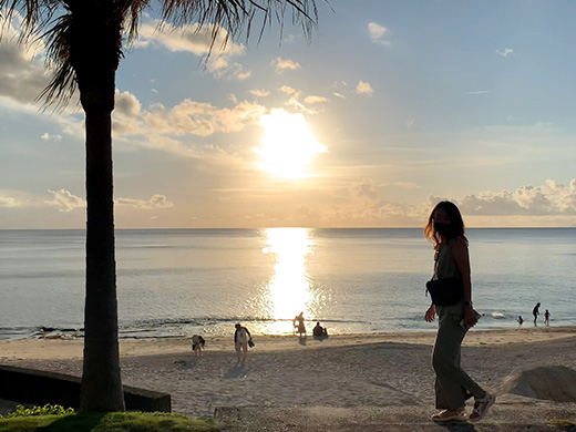 大浜海浜公園からの夕日