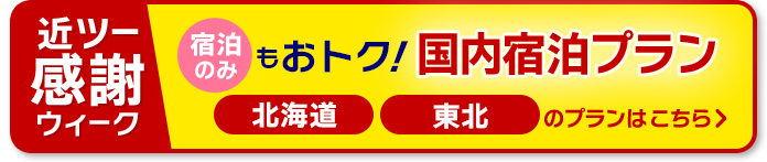 北海道・東北　宿泊のみのプランはこちら！