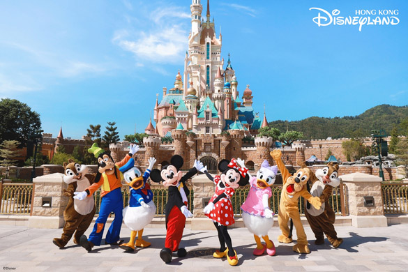 香港ディズニー キャラクター達の集合イメージ画像