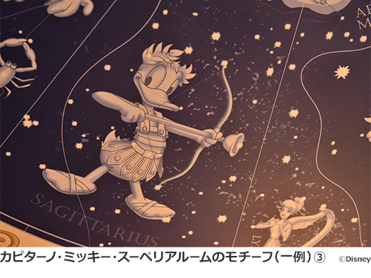 カピターノ・ミッキー・スーペリアルームのモチーフ（一例）