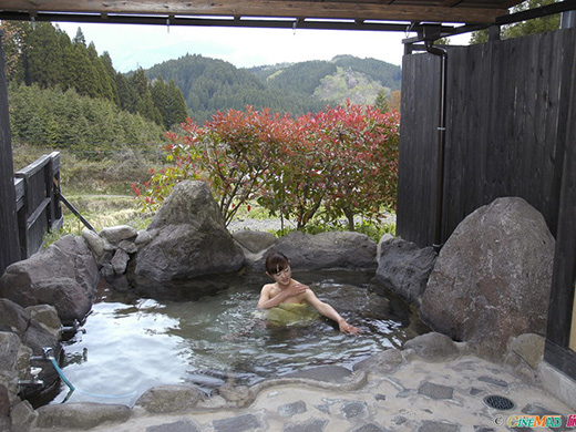 客室露天風呂の一例